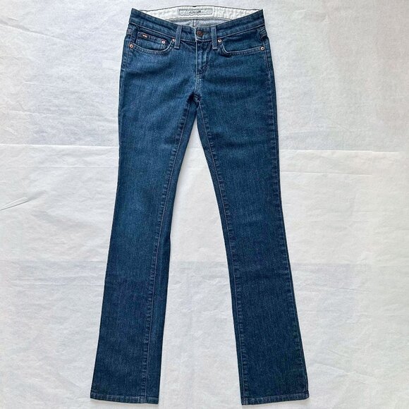 Joe's Jeans Dark Wash Stretch Low Rise Straight Leg Jeans Sz 24 - Picture 3 of 6
